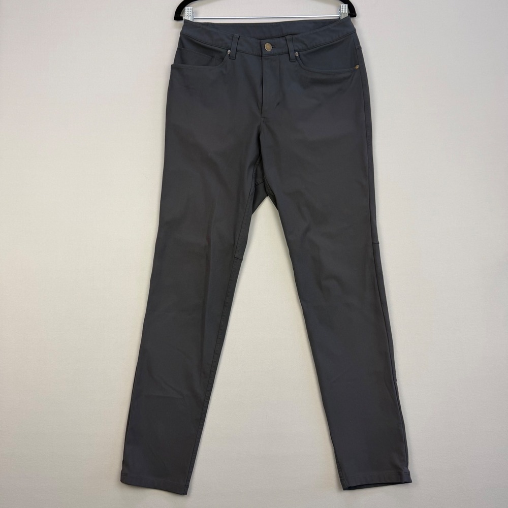 Lululemon ABC Pants Slim Fit Obsidian Warpstreme 5 Pocket Trousers Mens Size 30